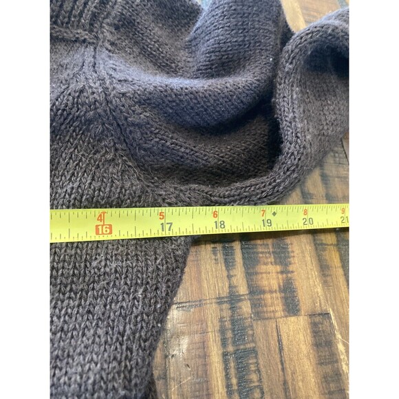 Hekla & Co Women's Cardigan Brown Ruffle Neck Long Sleeve Size Medium Wool Blend - Picture 7 of 8